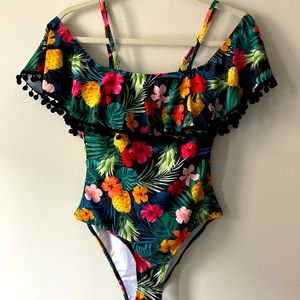 SHEIN one piece floral bathing suit